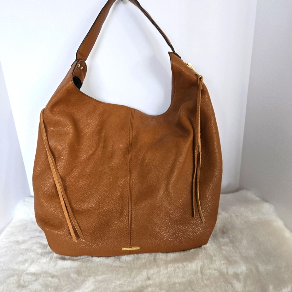 Rebecca Minkoff Bryn Large Double Zip Hobo Chestnut Brown Shoulder Bag - EUC